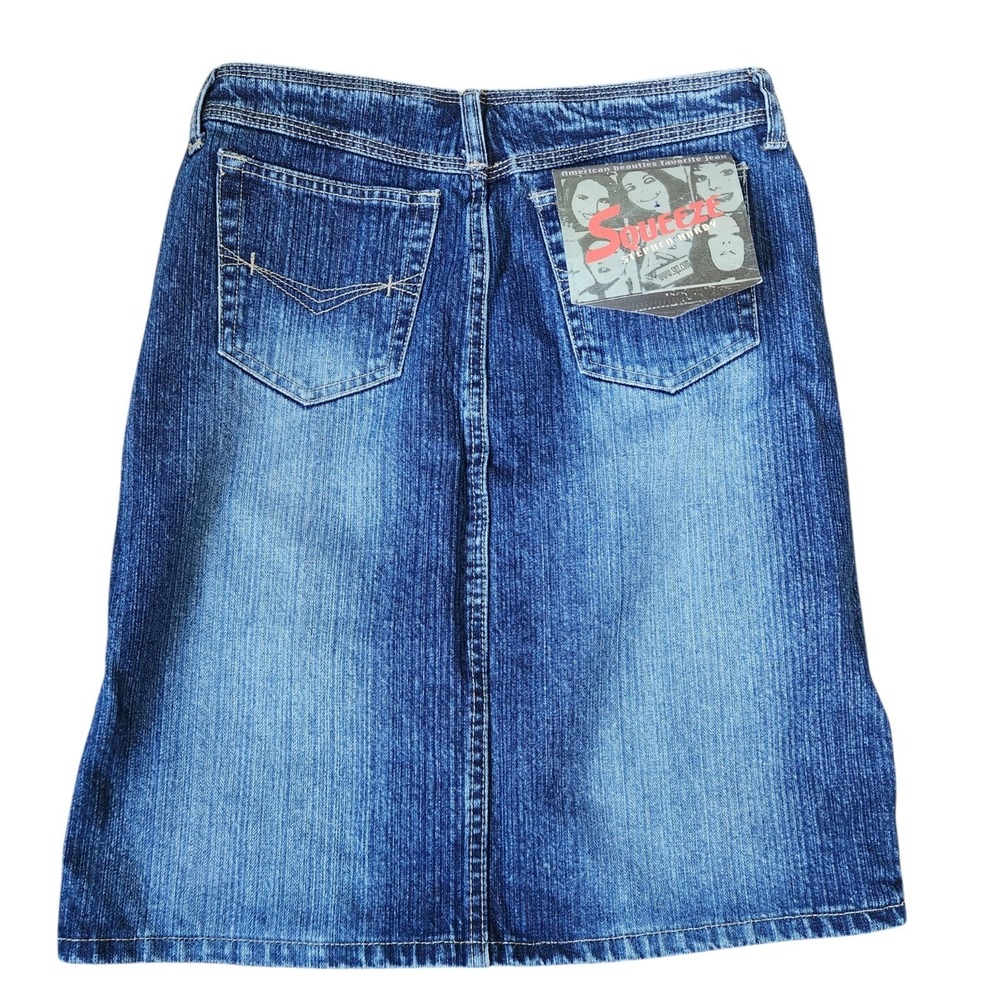 NWT Y2K Low Rise Denim Skirt‎ Size 3 Squeeze By Stephen Hardy A-line 2000s